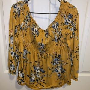 Off shoulder long sleeve shirt!